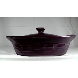 Longaberger Eggplant Mini Covered Casserole Dish with Lid -‎ NIB